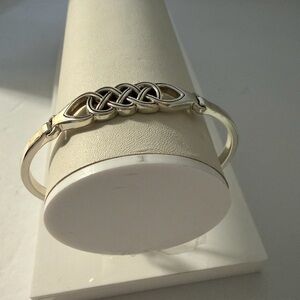 Brighton Interlock Braid Bar Silver Bracelet